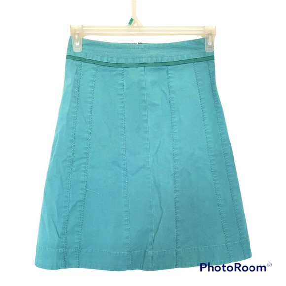 Anthropologie Sitwell Womens Skirt 0 Green St. Patrick's Thread Textured Boho - Picture 2 of 12